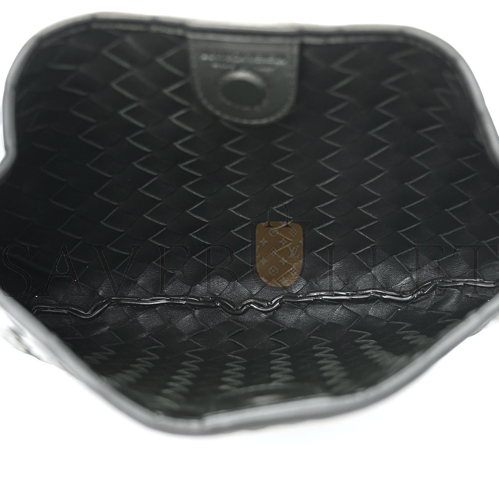 bo*te*ga Ve*ne*ta nappa intrecciato sardine bag black (36*23*4cm)