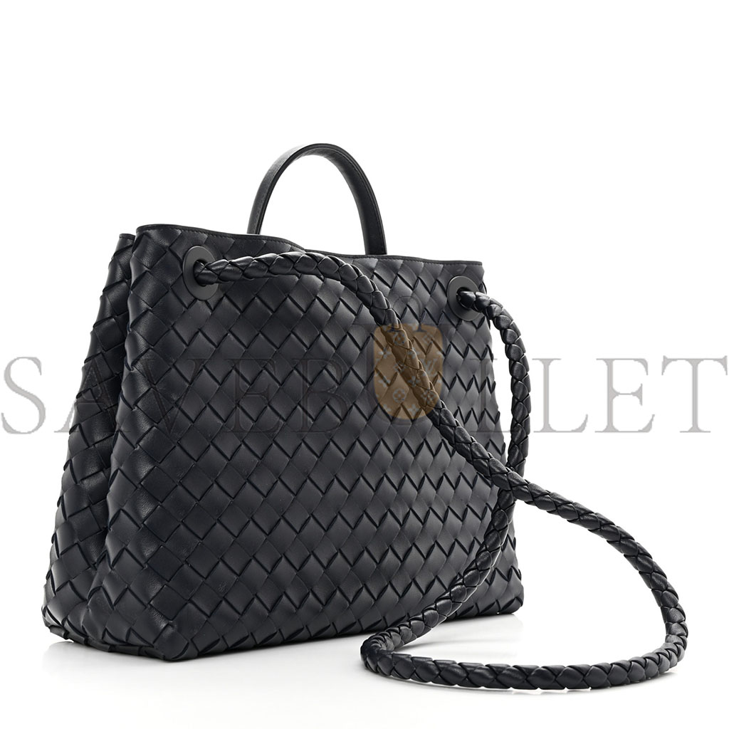 bo*te*ga Ve*ne*ta black intrecciato medium andiamo shoulder bag space (32*25*11cm)