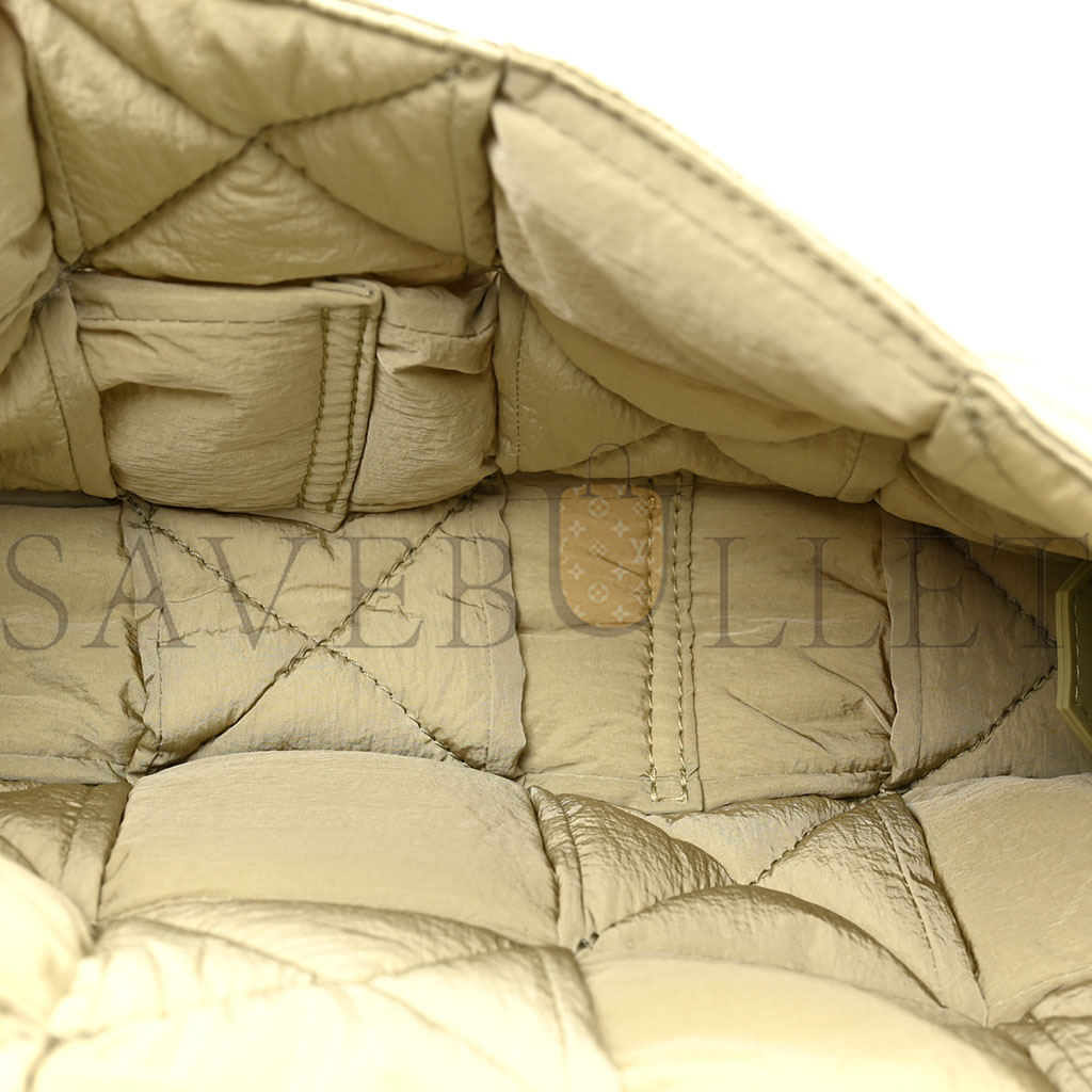 bo*te*ga Ve*ne*ta nylon intrecciato padded tech cassette bag travertine (32*17*10cm)