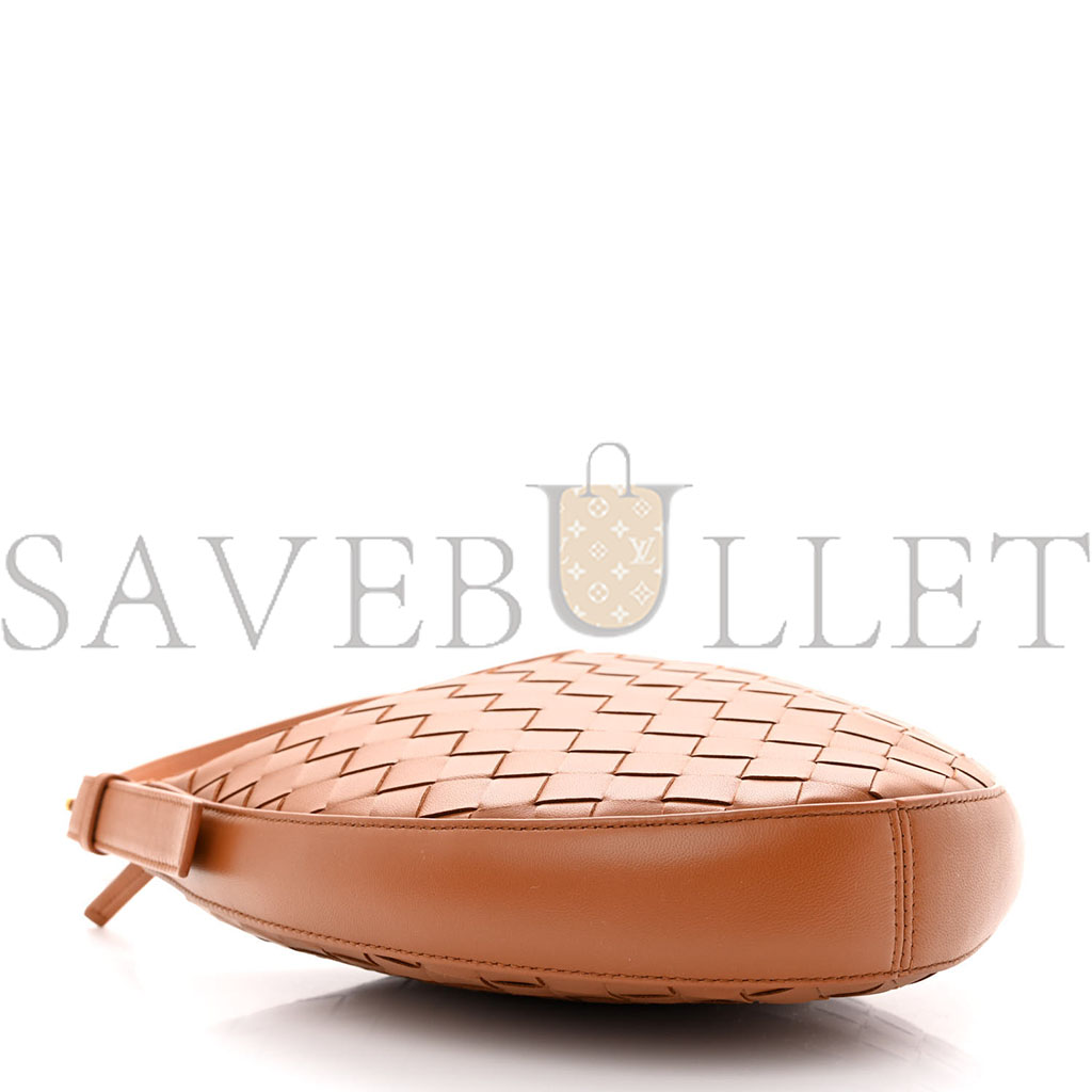 bo*te*ga Ve*ne*ta nappa intrecciato small drop shoulder bag wood (34*23*6cm)