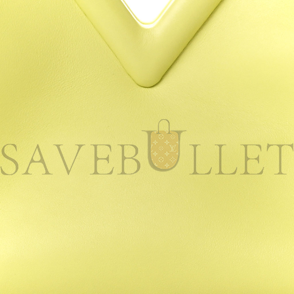 bo*te*ga Ve*ne*ta calfskin small the point triangle bag seagrass 1413556 (20*18*8cm)