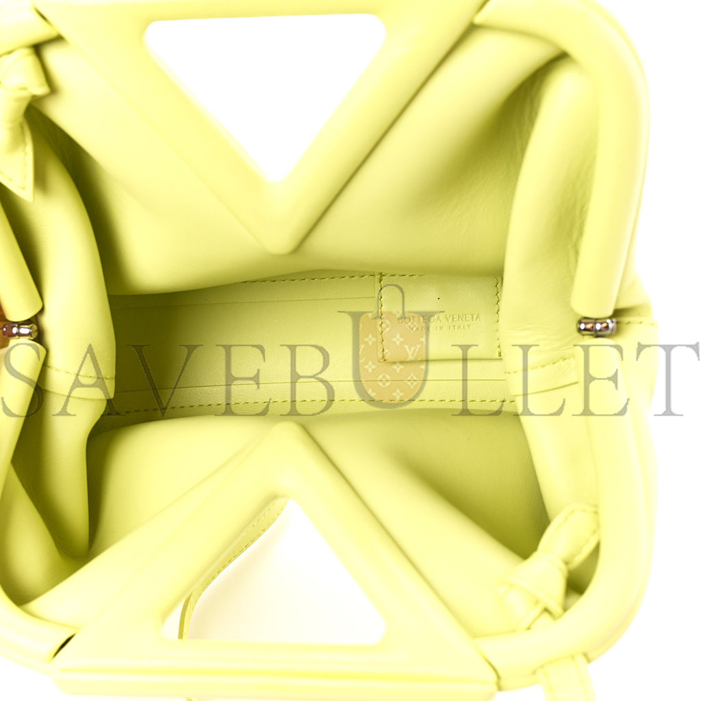 bo*te*ga Ve*ne*ta calfskin small the point triangle bag seagrass 1413556 (20*18*8cm)