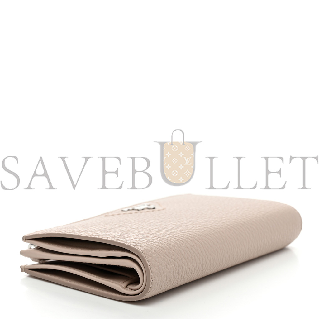 Pra*a vitello daino triangle continental zip wallet ninfea (16*10*2cm)