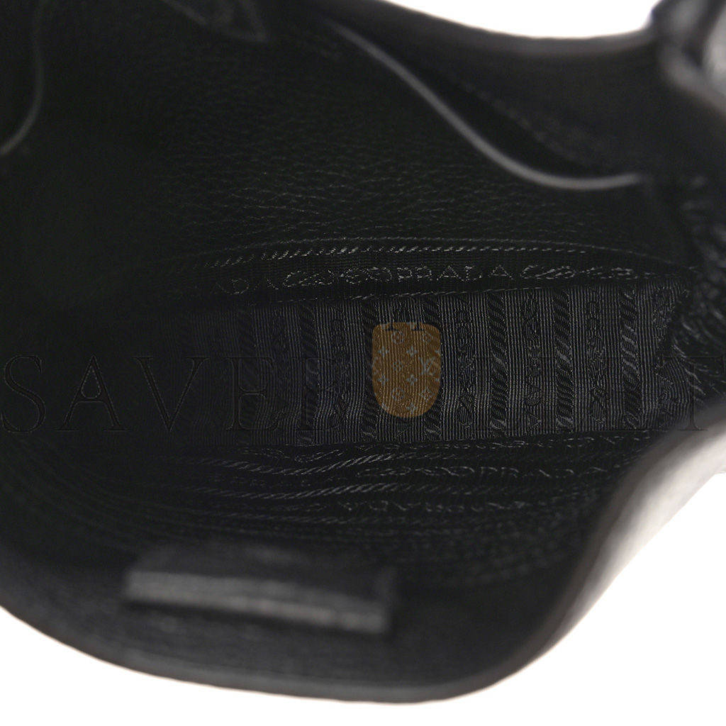 Pra*a vitello daino soft mini shoulder bag black (20*20*8cm)