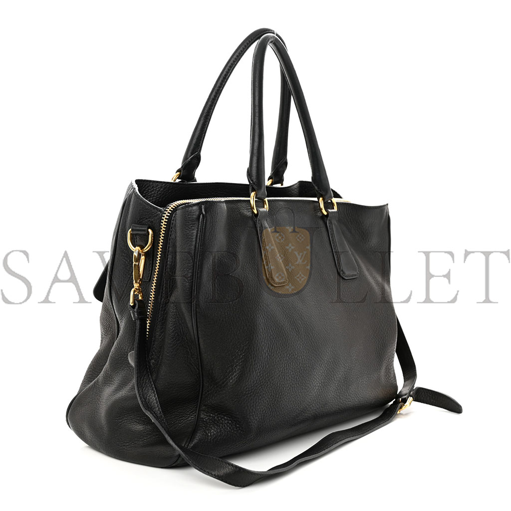 Pra*a vitello daino tote black (39*28*17cm)