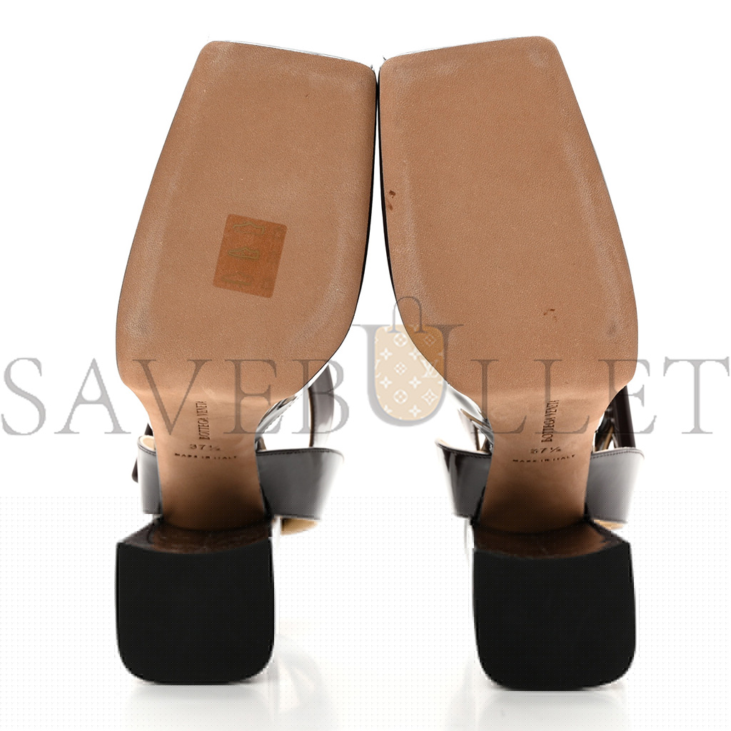 bo*te*ga ve*ne*ta S*pergloss patent tower 40 140mm platform pumps 375 fondant