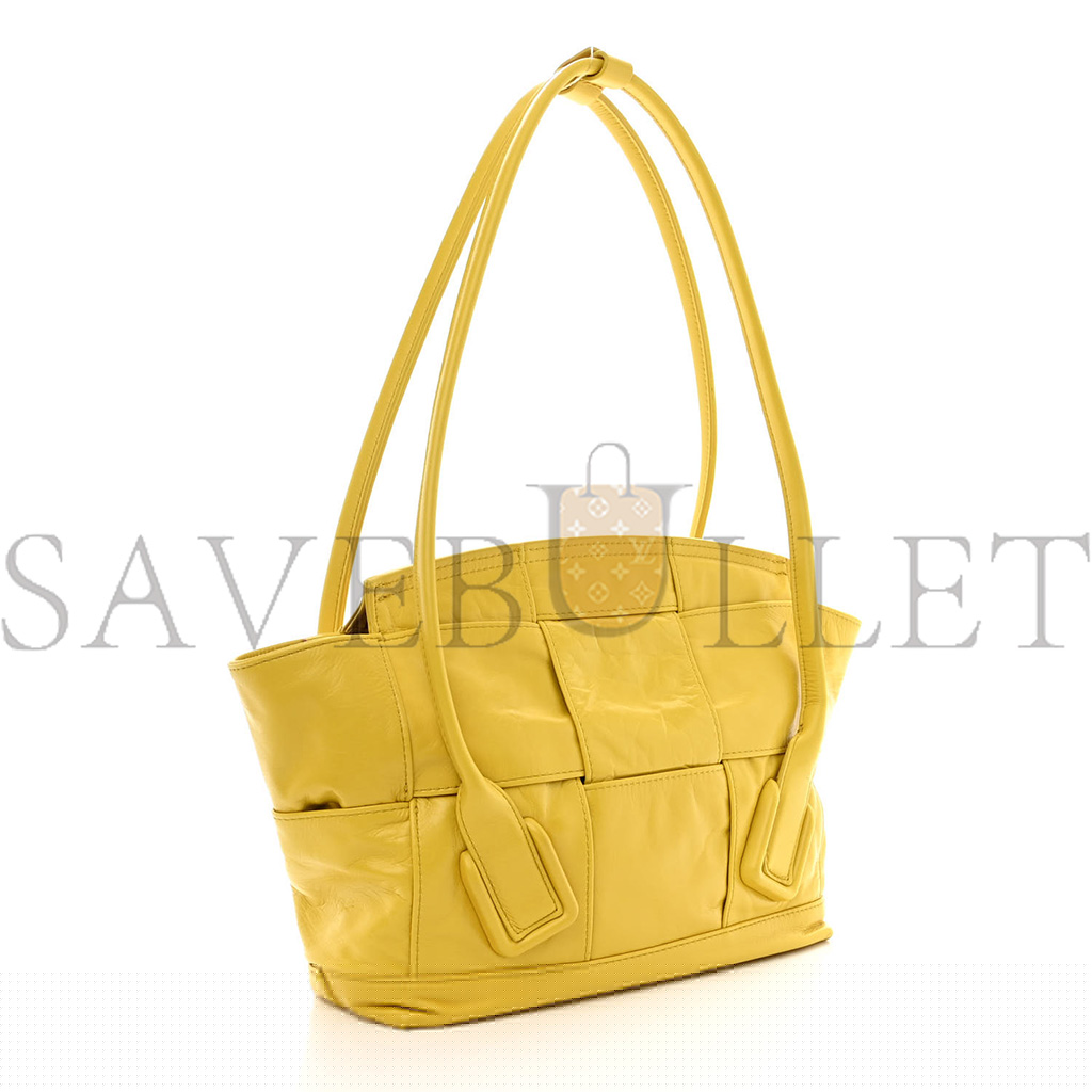 bo*te*ga Ve*ne*ta paper calfskin maxi intrecciato small arco mirabelle (22*19*8cm)