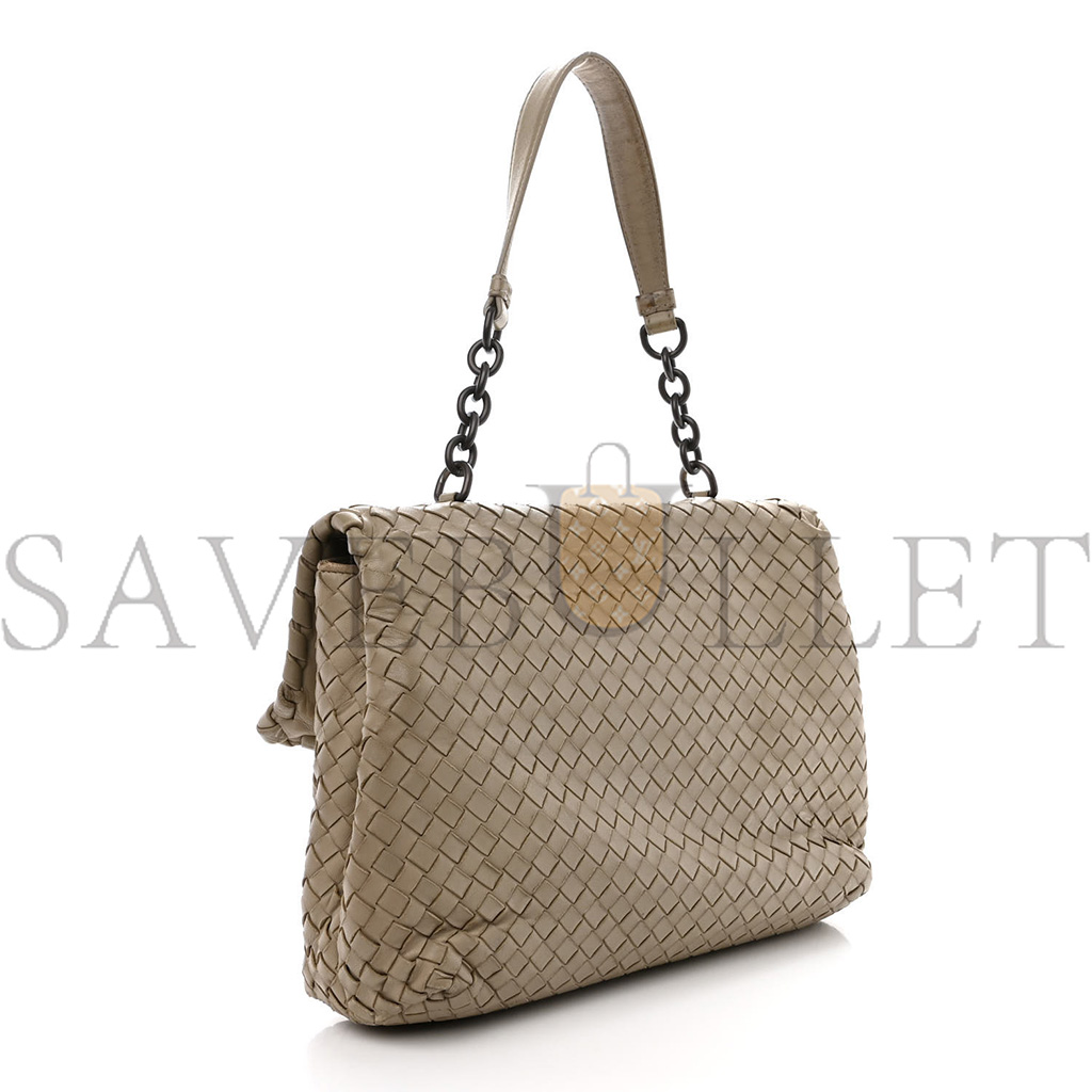 bo*te*ga Ve*ne*ta nappa intrecciato olimpia shoulder bag limestone (28*19*10cm)