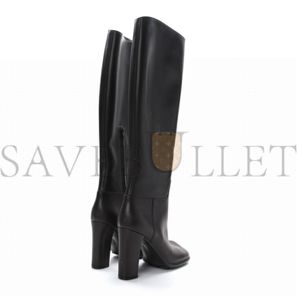Bo*te*ga ve*ne*ta calfskin storm knee high boots 39 fondant