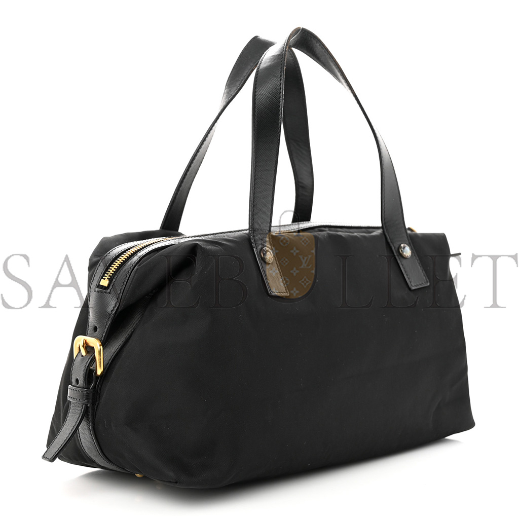 Pra*a nylon animalier boston bag black (33*20*15cm)