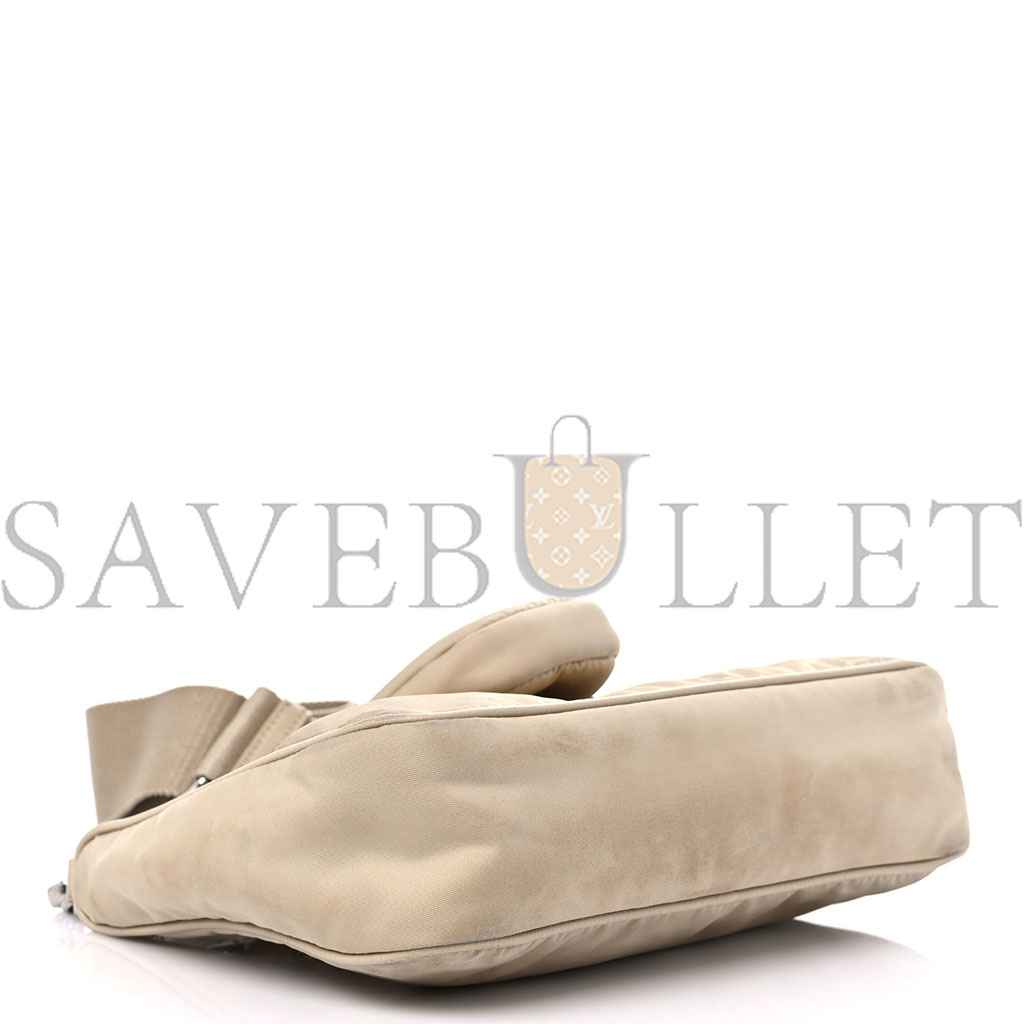 Pra*a nylon re-edition 2005 shoulder bag cammeo (22*13*6cm)