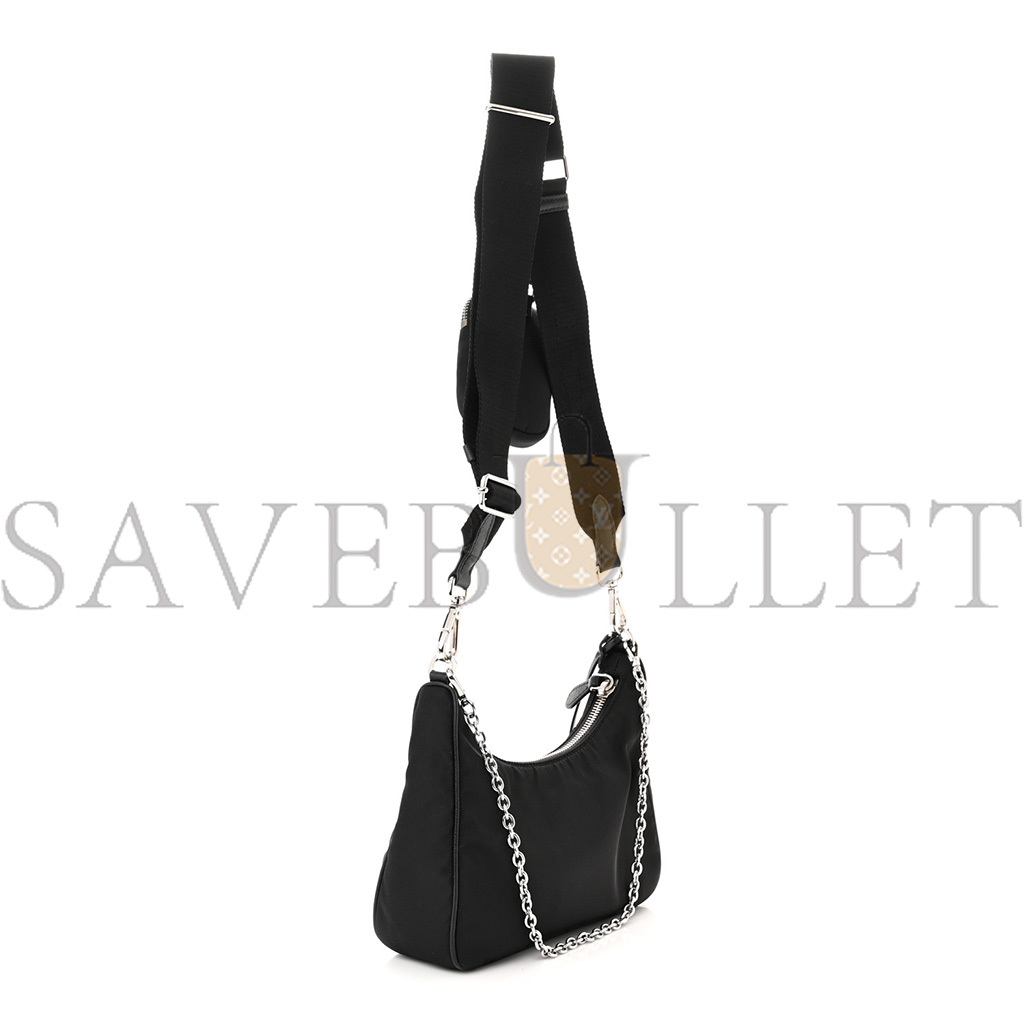 Pra*a nylon re-edition 2005 shoulder bag black (22*17*6cm)