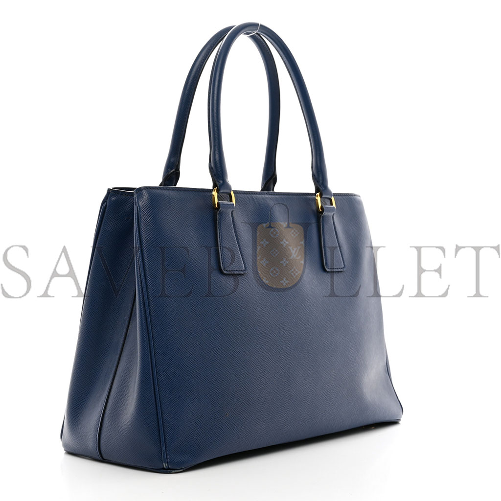 Pra*a saffiano lux medium tote bluette (33*23*14cm)