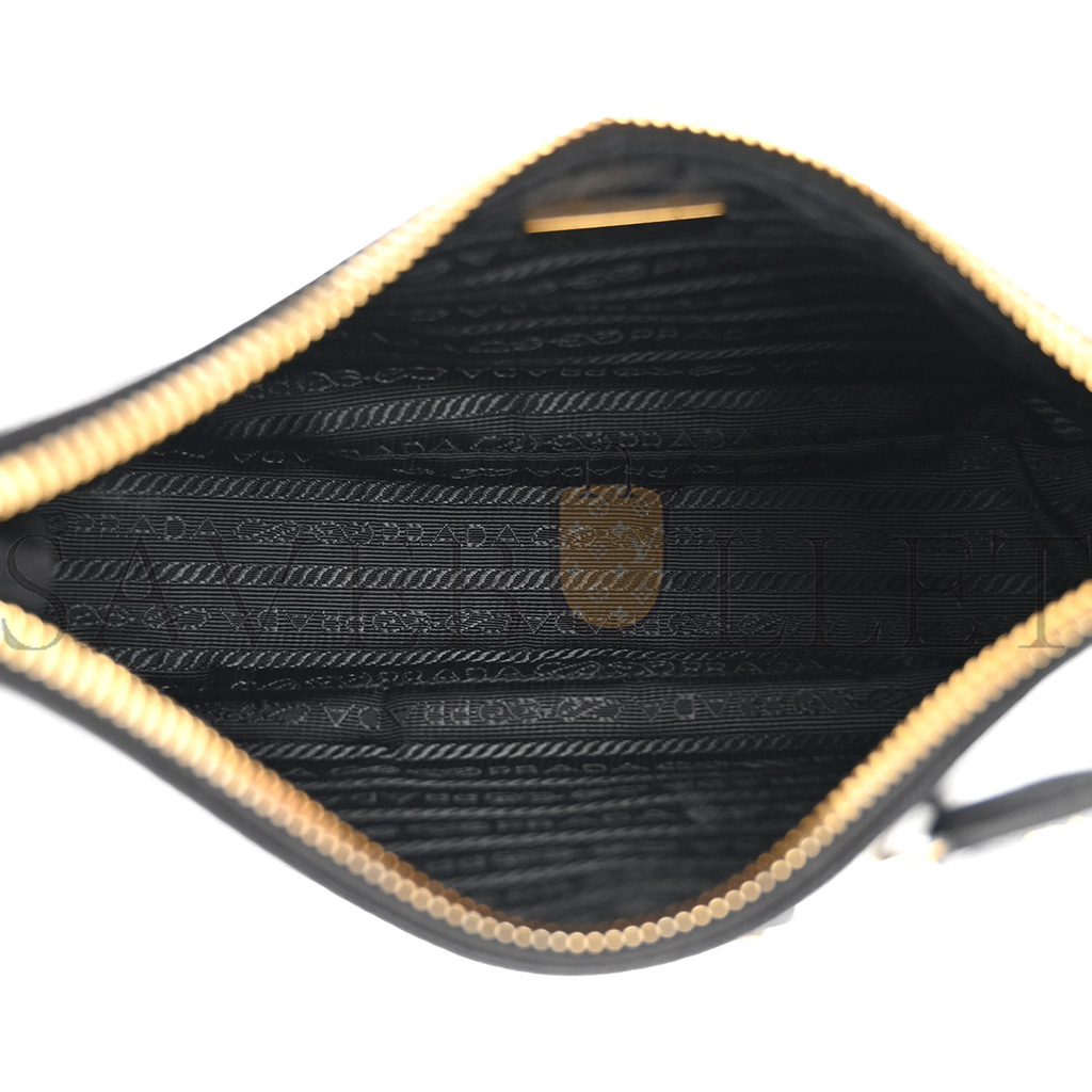 Pra*a saffiano lux re-edition 2005 shoulder bag black (22*17*6cm)