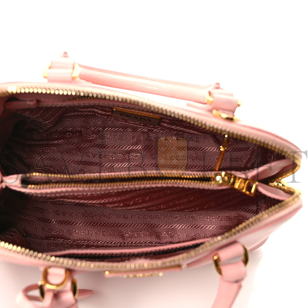 Pra*a saffiano lux small promenade tote orchidea (25*17*11cm)