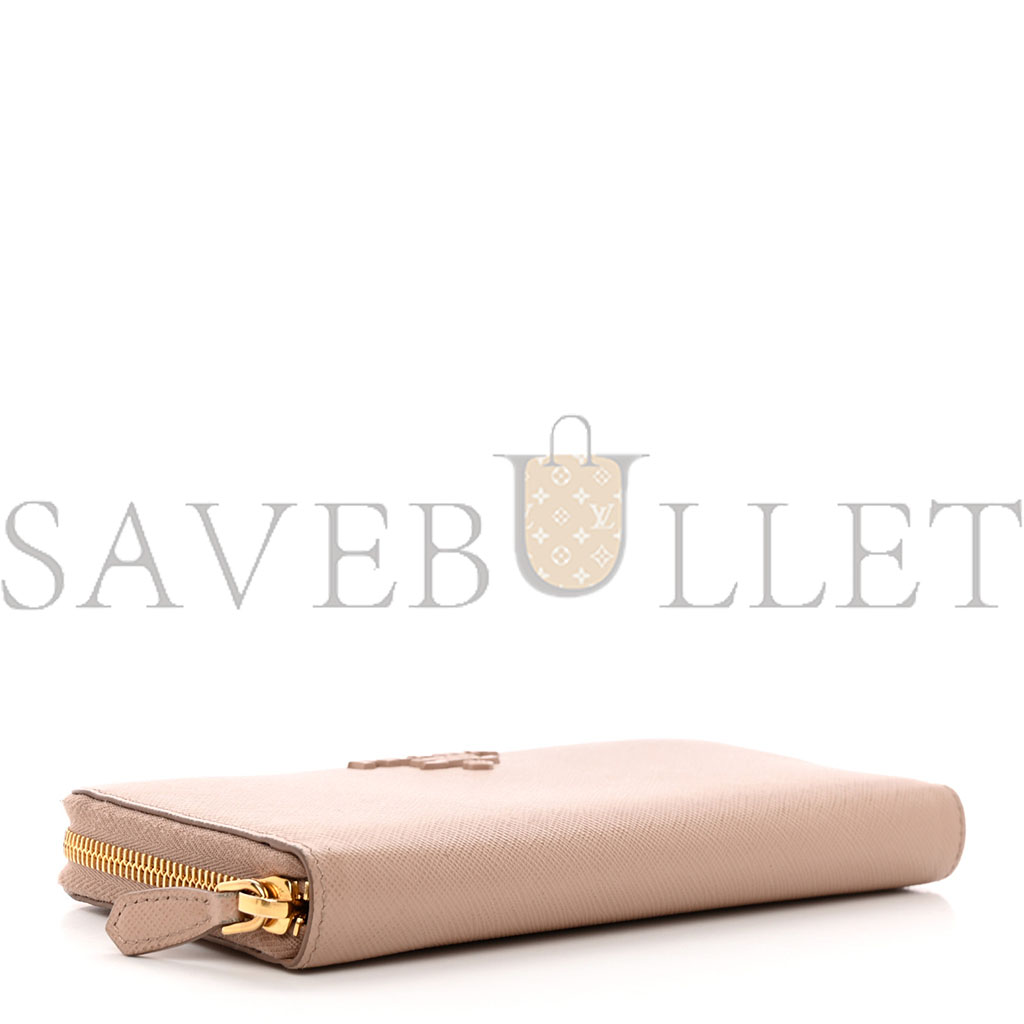 Pra*a saffiano shine zip around wallet cipria (20*11*2cm)