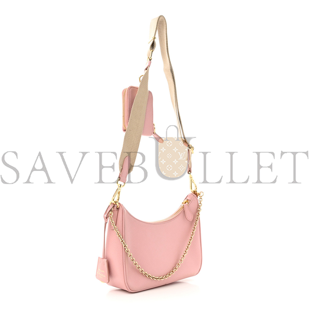 Pra*a saffiano re-edition 2005 shoulder bag alabastro (22*17*6cm)