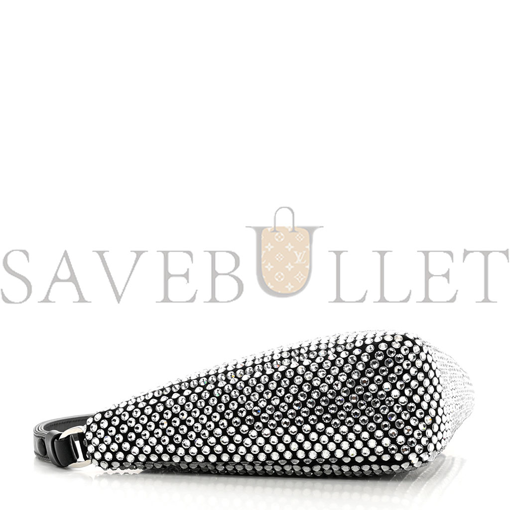 Pra*a satin crystal triangle pouch cristal (26*15*6m)