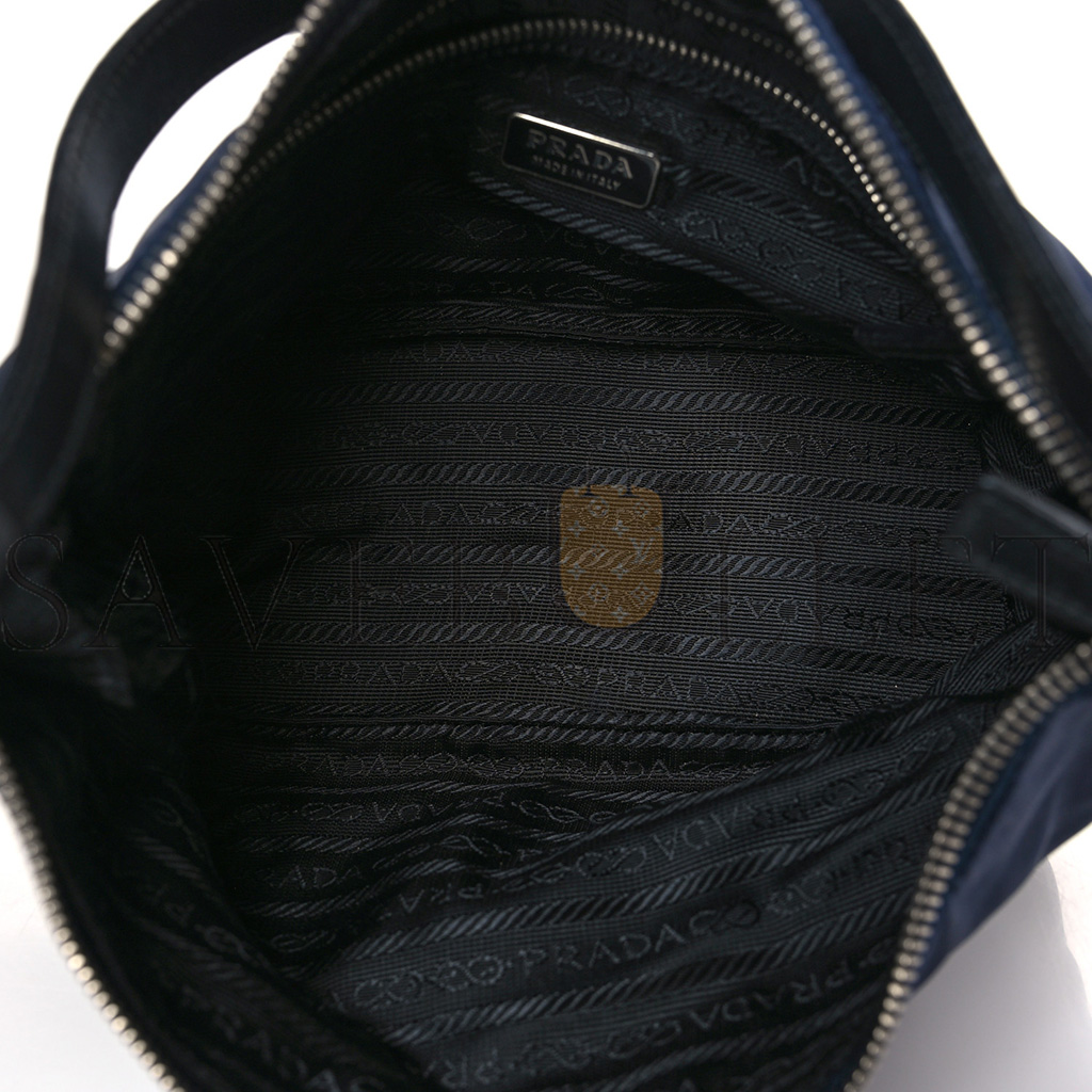 Pra*a tessuto nylon vitello hobo navy (19*13*10cm)