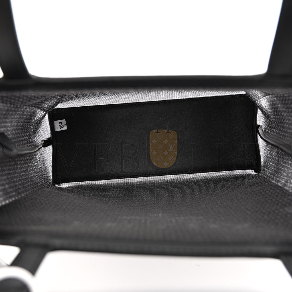 Pra*a sequin mesh small tote bag black (22*20*8cm)