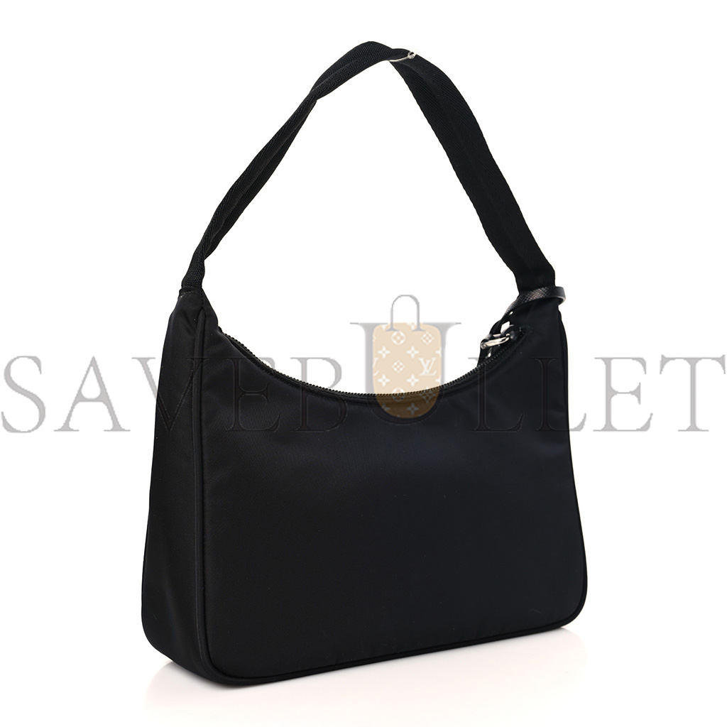 Pra*a tessuto nylon mini re-edition 2000 bag black (22*13*5cm)