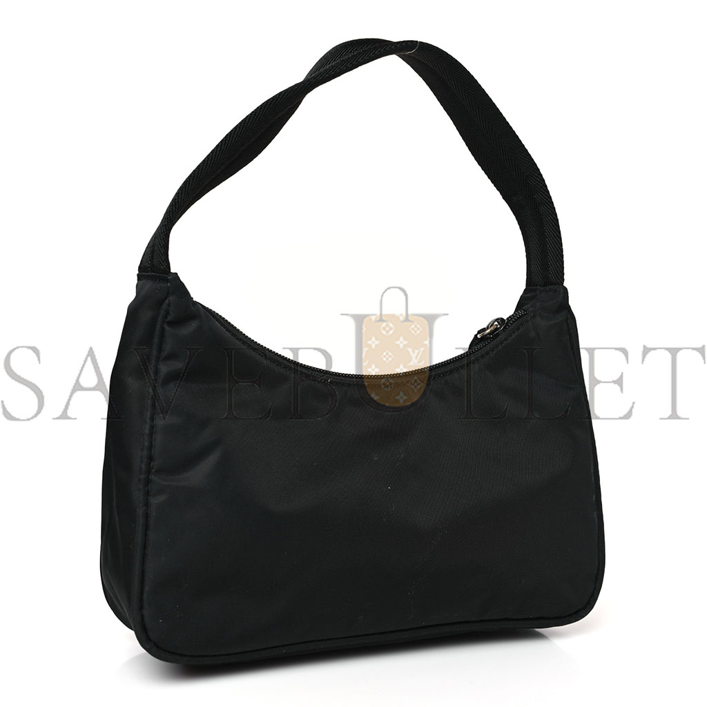 Pra*a tessuto nylon sport mini shoulder bag black (22*17*6cm)