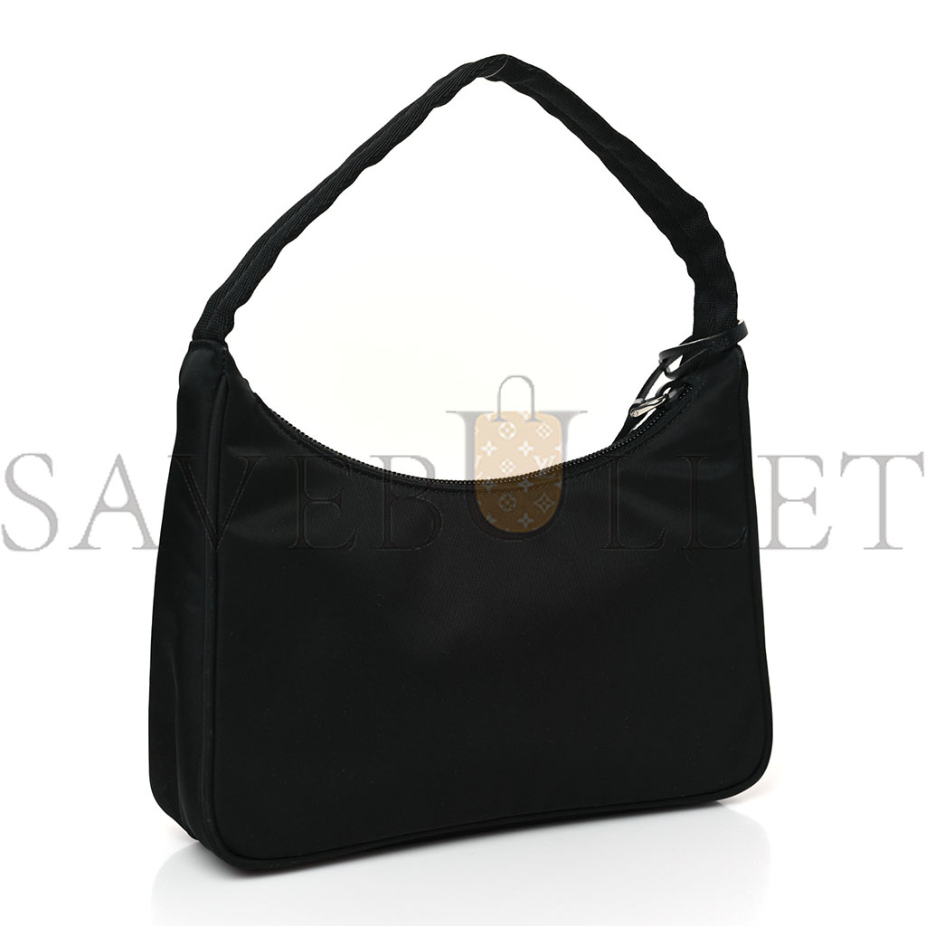 Pra*a tessuto nylon mini re-edition 2000 bag black (23*17*5cm)