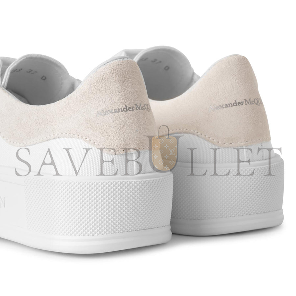 Ale*d*r m*q*en deck plimsoll white canvas 654593w4pq19000