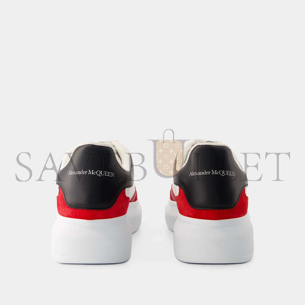 Ale*d*r m*q*en oversized sneakers leather white red 757710wia5v6044