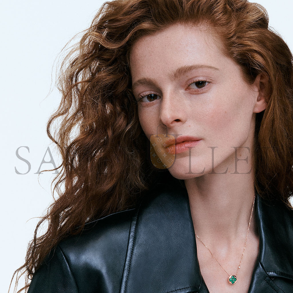 l**is v*t*n colour blossom bb sun pendant, pink gold, malachite and Di*m*nd q93619