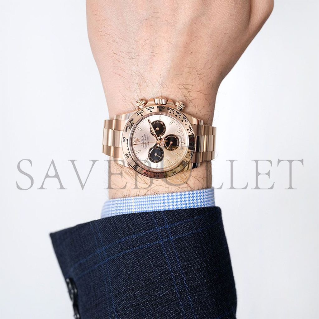 R*l*x daytona 18k rose gold, sundust index dial, 40 mm watch 126505-0003