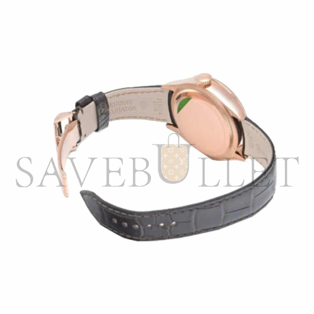 R*l*x cellini moonphase white 18k rose gold leather everose watch 50535