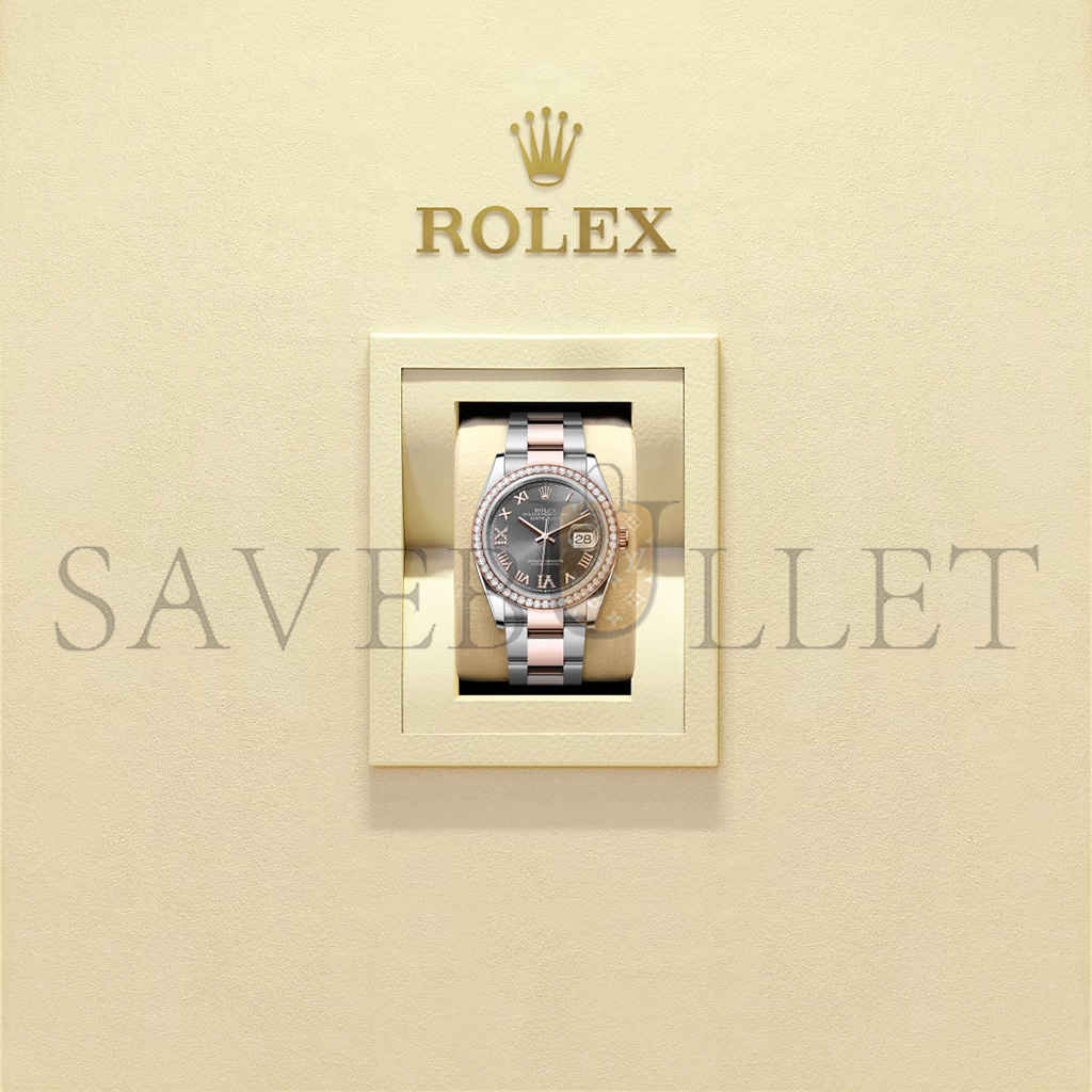 r*l*x datejust 36 oyster, 36 mm, oystersteel, everose gold and Di*m*nds watch 126281rbr-0012