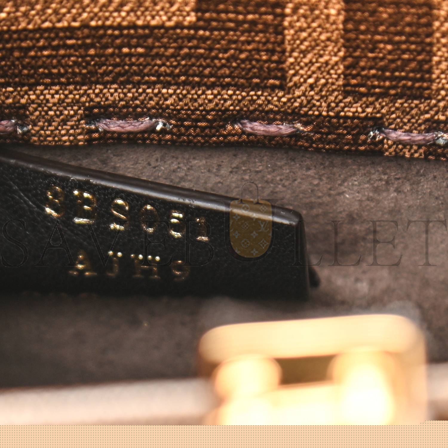 F**di glazed fabric vitello king plexiglass ff 1974 logo hairdo girls inlay mini F**di sunshine shopper tote mogano panna multicolor (17*13*5cm)