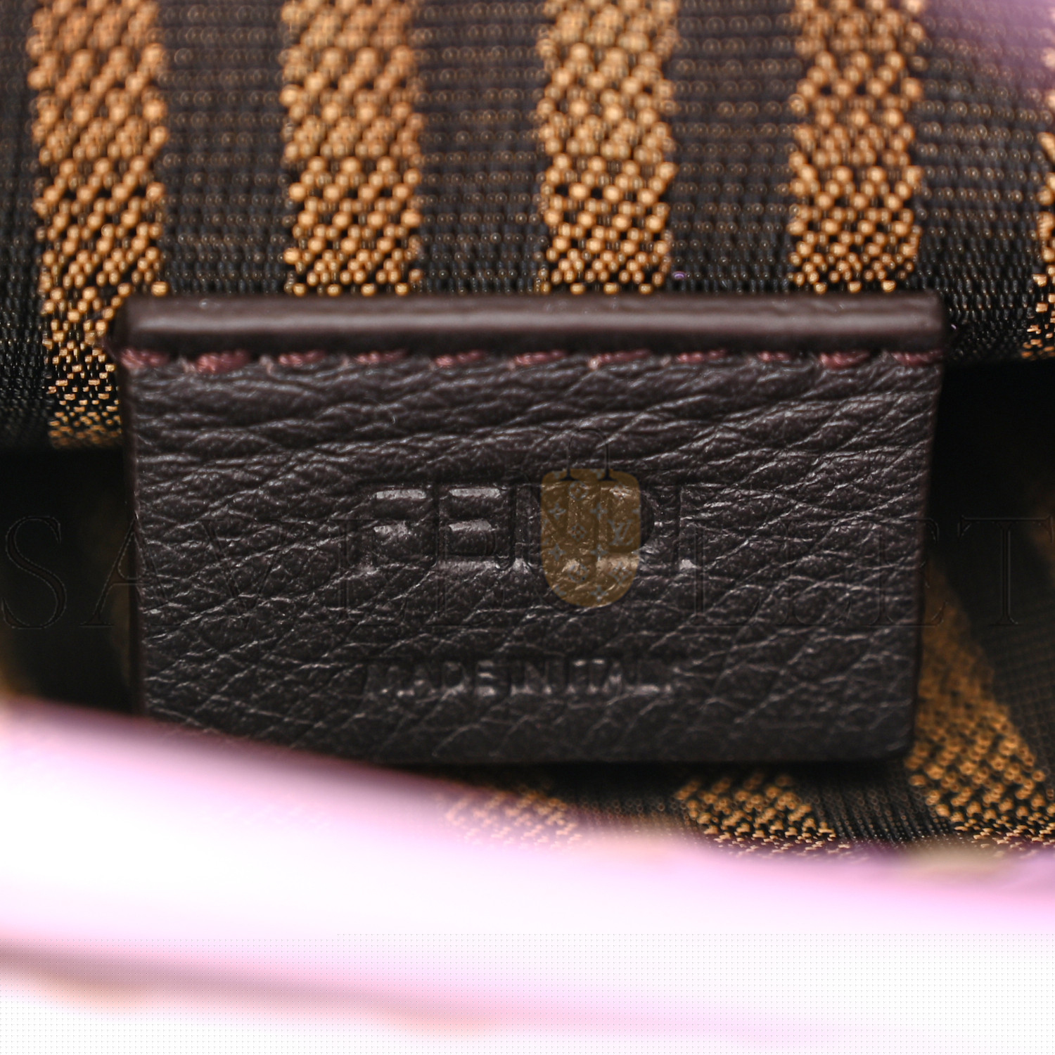 F**di vitello king plexiglass logo embossed mini F**di sunshine shopper tote lavanda (18*13*6cm)