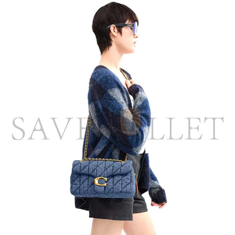 C0a*h tabby shoulder bag 26 with quilting cr704 (26*14*8cm)