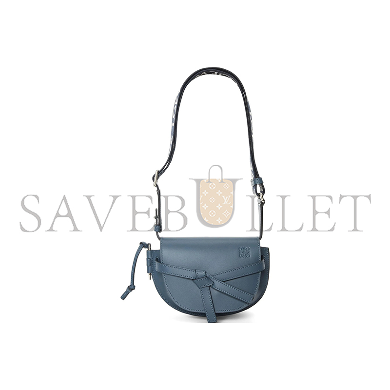 L0ew* mini gate dual bag in soft calfskin and jacquard a650n46x13-6901 (21*12.5*9.5cm)