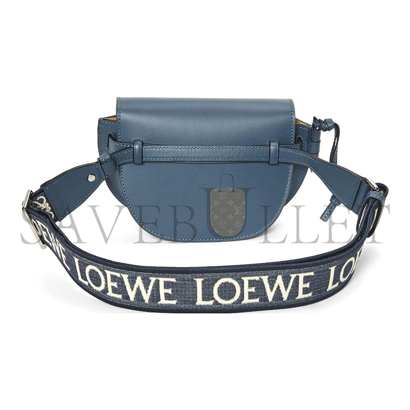 L0ew* mini gate dual bag in soft calfskin and jacquard a650n46x13-6901 (21*12.5*9.5cm)