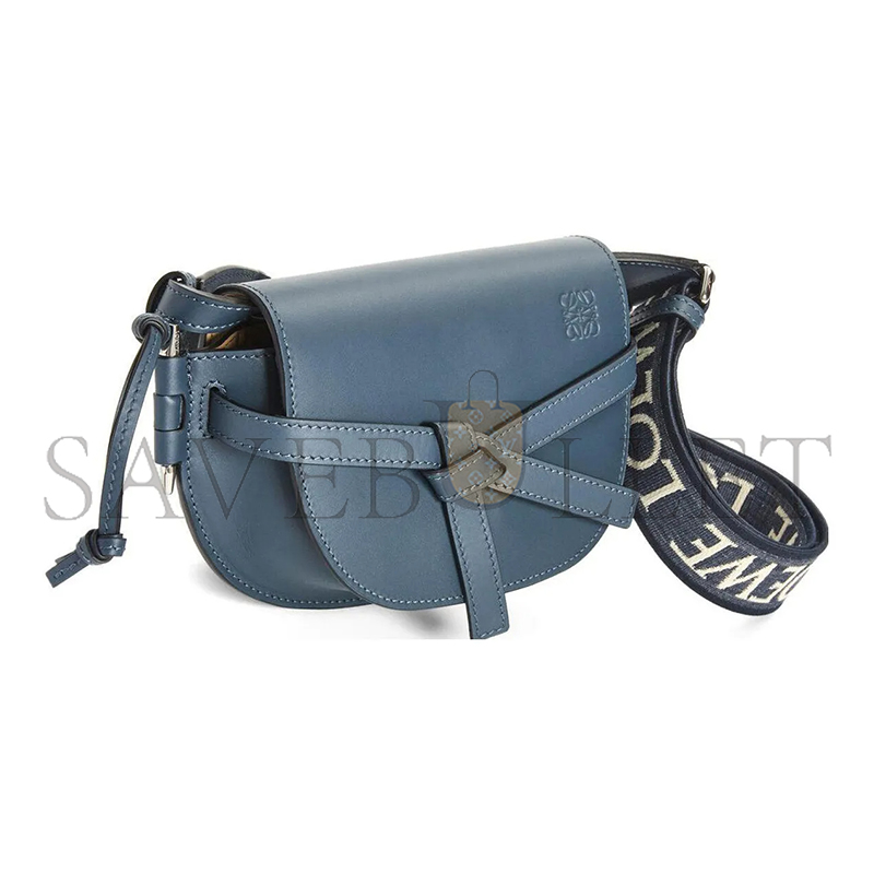 L0ew* mini gate dual bag in soft calfskin and jacquard a650n46x13-6901 (21*12.5*9.5cm)