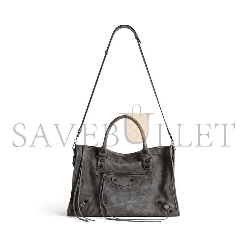 Ba1en*iaga le city bag medium in storm grey 8230582ab2a1143 (37*23.4*14.9cm)