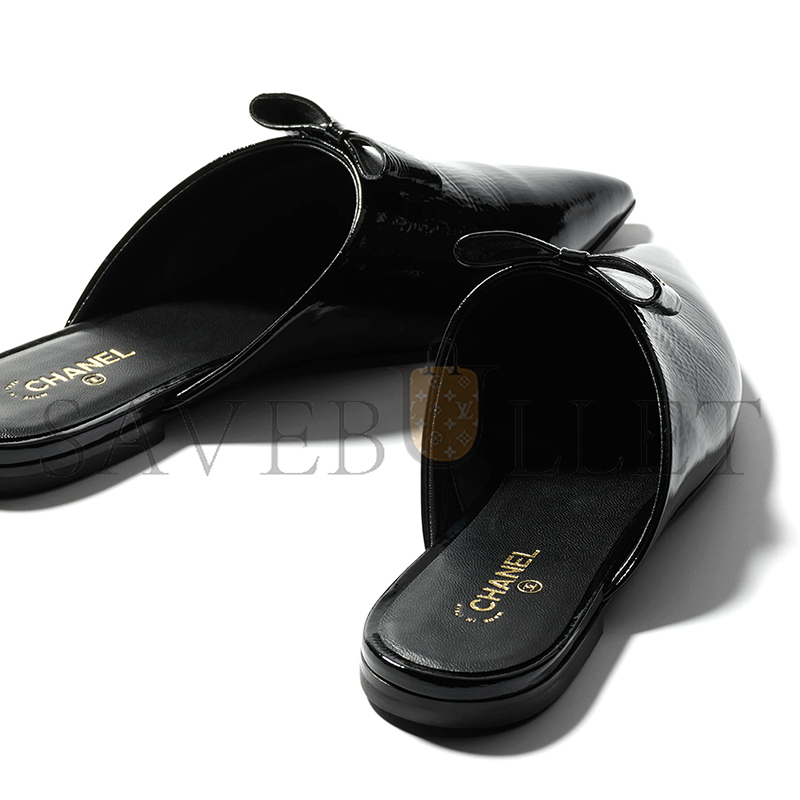 Ch**el mules patent calfskin black g46550