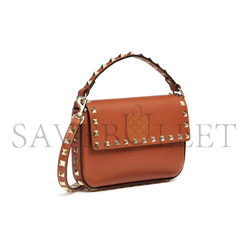 Va1e*ntin0 garavani small rockstud leather top handle bag vw0p0w07vshhg5 (19*13.5*3cm)