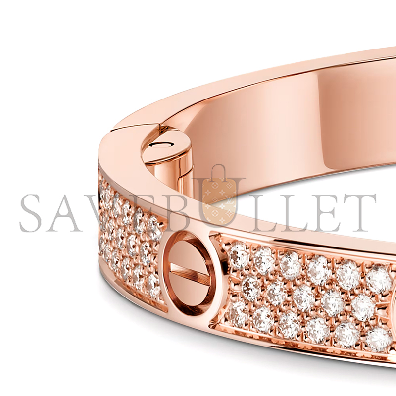 Ca*t1er love bracelet, medium model, paved n6736017