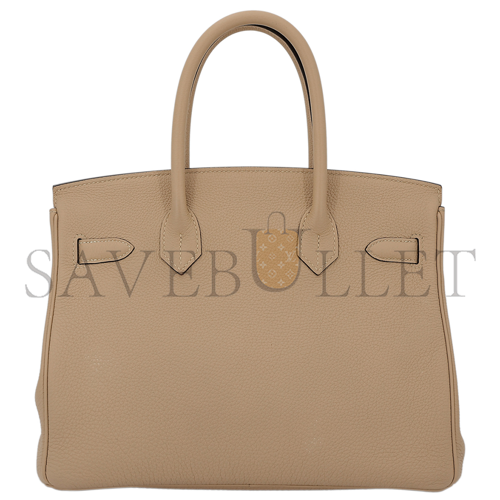 H**mes birkin25 togo 81 dove grey gold buckle bag 10087367 (25*20*13cm)