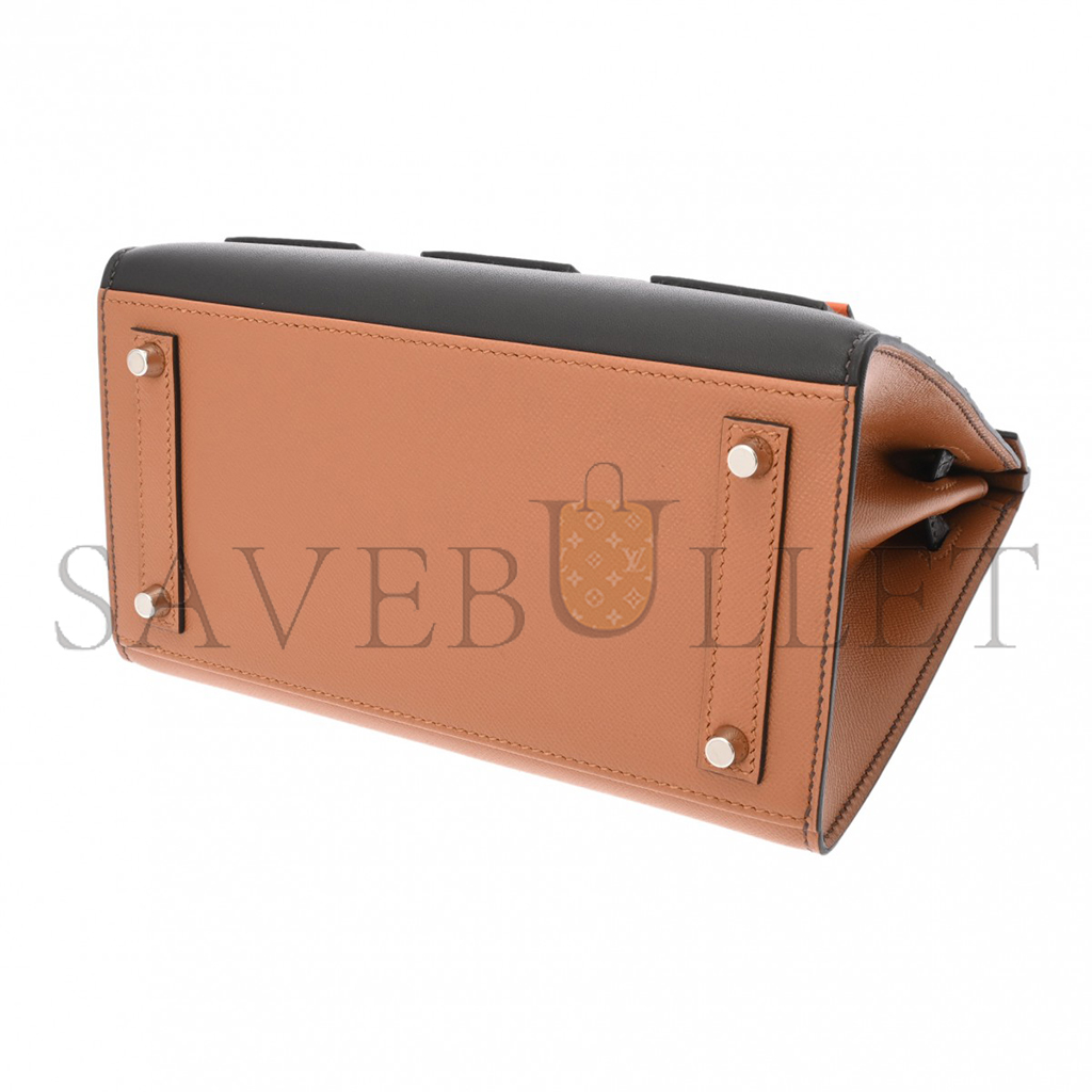 H**mes master birkin 20 burnt brown alligator curtain bag bk20 (20*16*11cm)