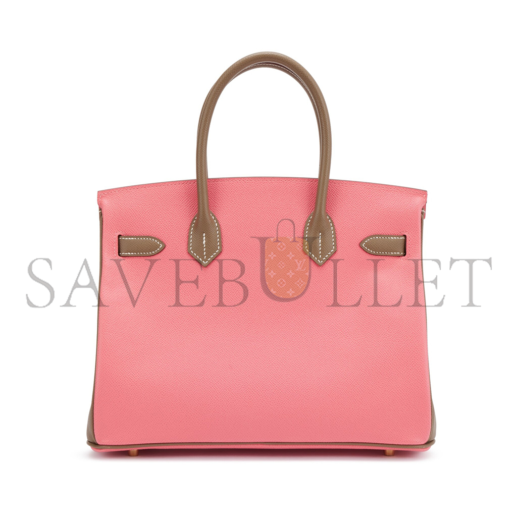 H**mes master birkin 25 clemens leather milkshake powder windbreaker gray bk30e510epcz (25*20*13cm)