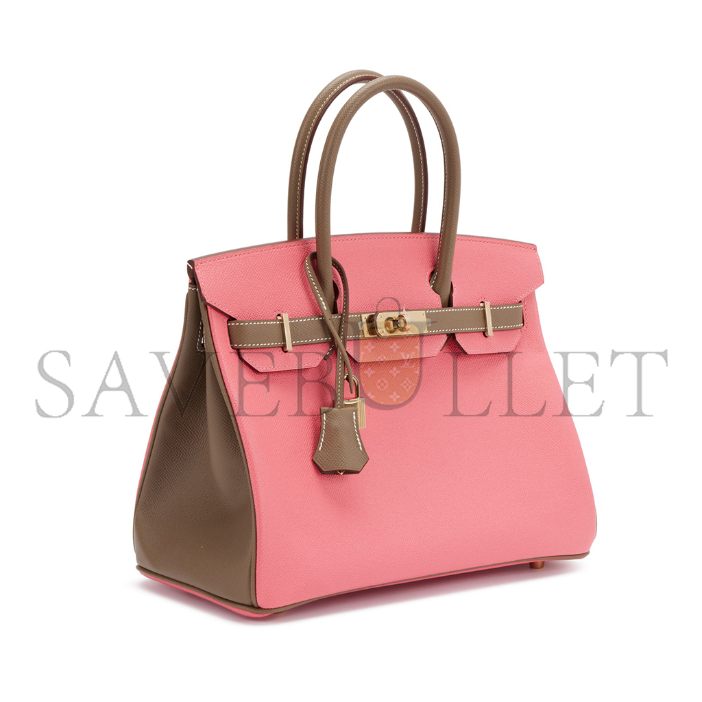 H**mes master birkin 25 clemens leather milkshake powder windbreaker gray bk30e510epcz (25*20*13cm)