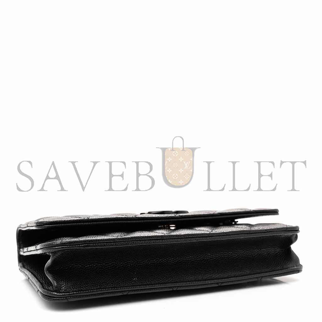 Ch*el caviar quilted my everything wallet on chain woc black a81059 (19*12*4cm)