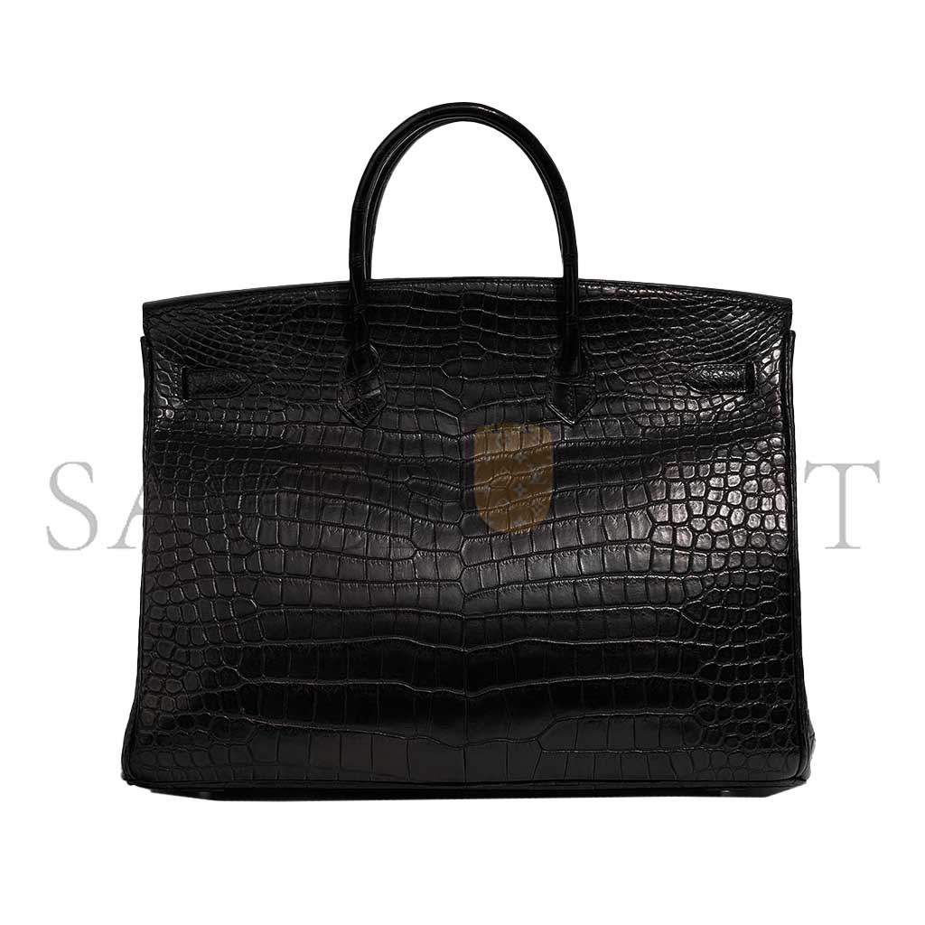 H**mes master birkin 40 matte black crocodile bag bk3078scrocogpn (40*30*21cm)