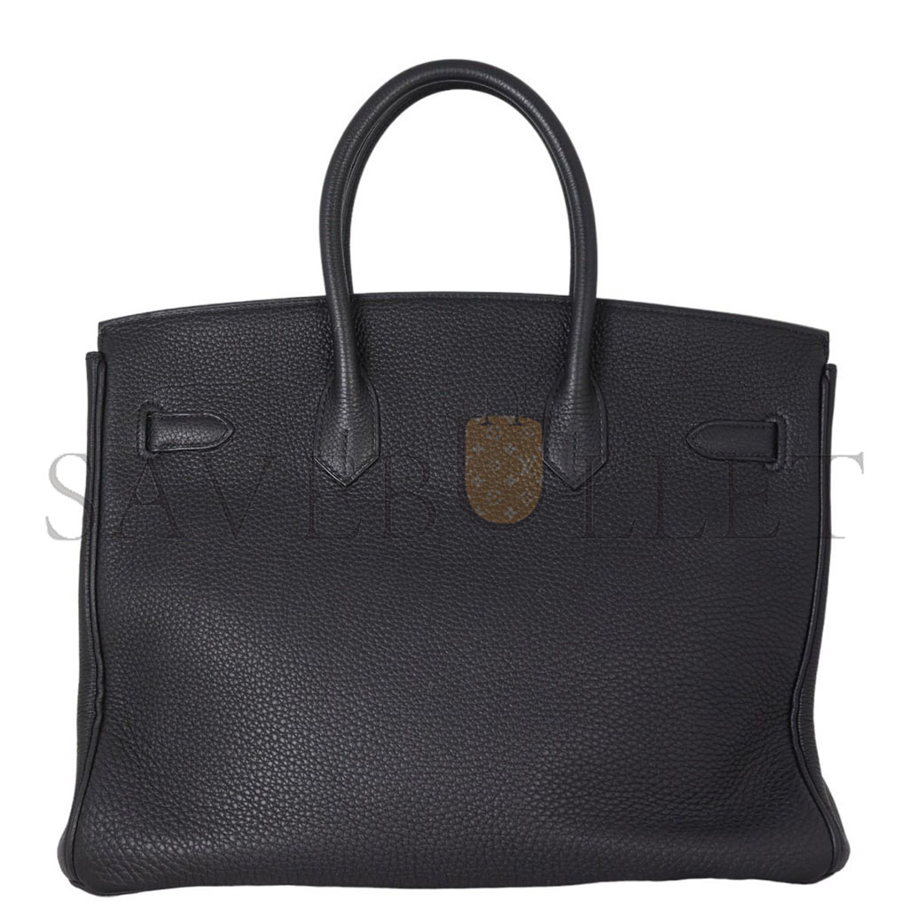 H**mes master birkin 35 togo leather black gold buckle bag h028369cc2z (35*28*18cm)